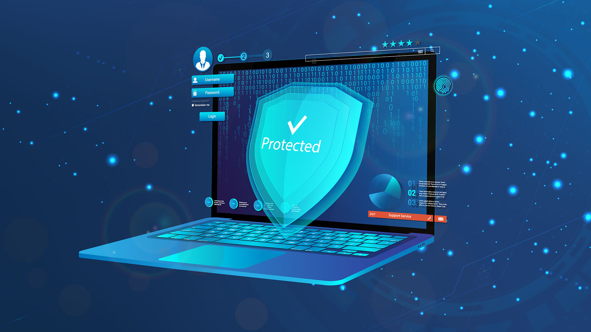 A picture representing the security of data when it is integrated.